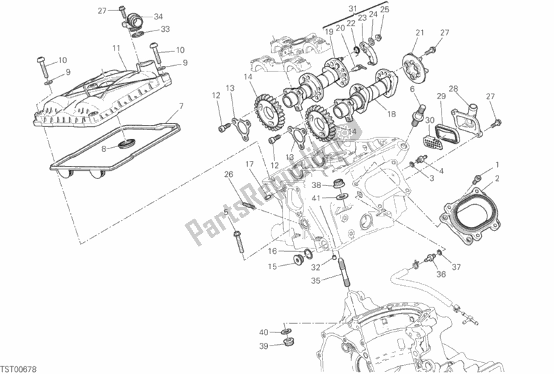 Todas as partes de Cabeça Do Cilindro Vertical - Cronometragem do Ducati Superbike Panigale V2 955 2020